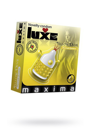 Презервативы Luxe, maxima, «Желтый дьявол», 18 см, 5,2 см, 1 шт.