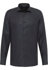 Сорочка мужская Eterna Slim Fit 3116-F159-38 чёрная из фактурной ткани