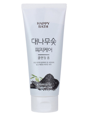 Пенка для лица очищающая с древесным углем [HAPPYBATH] BAMBOO CHARCOAL BLACKHEAD OUT CLEANSING FOAM 200 мл.