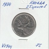 V0944 1984 Канада 25 центов V0944 1984 Канада 25 центов