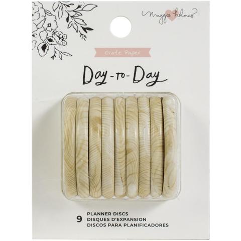 Диски - (крепежный механизм для ежедневников) Maggie Holmes Day-To-Day Planner Discs -  Wood - 4.3см/9шт