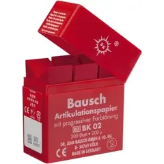 Bauch Артикуляционная бумага 200 микрон пластиковый бокс (красный) ВК 02
