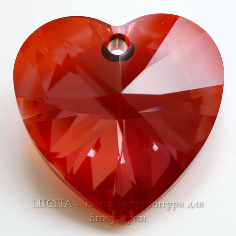 6202/6228 Подвеска Сваровски Сердечко Crystal Red Magma (28 мм) ()