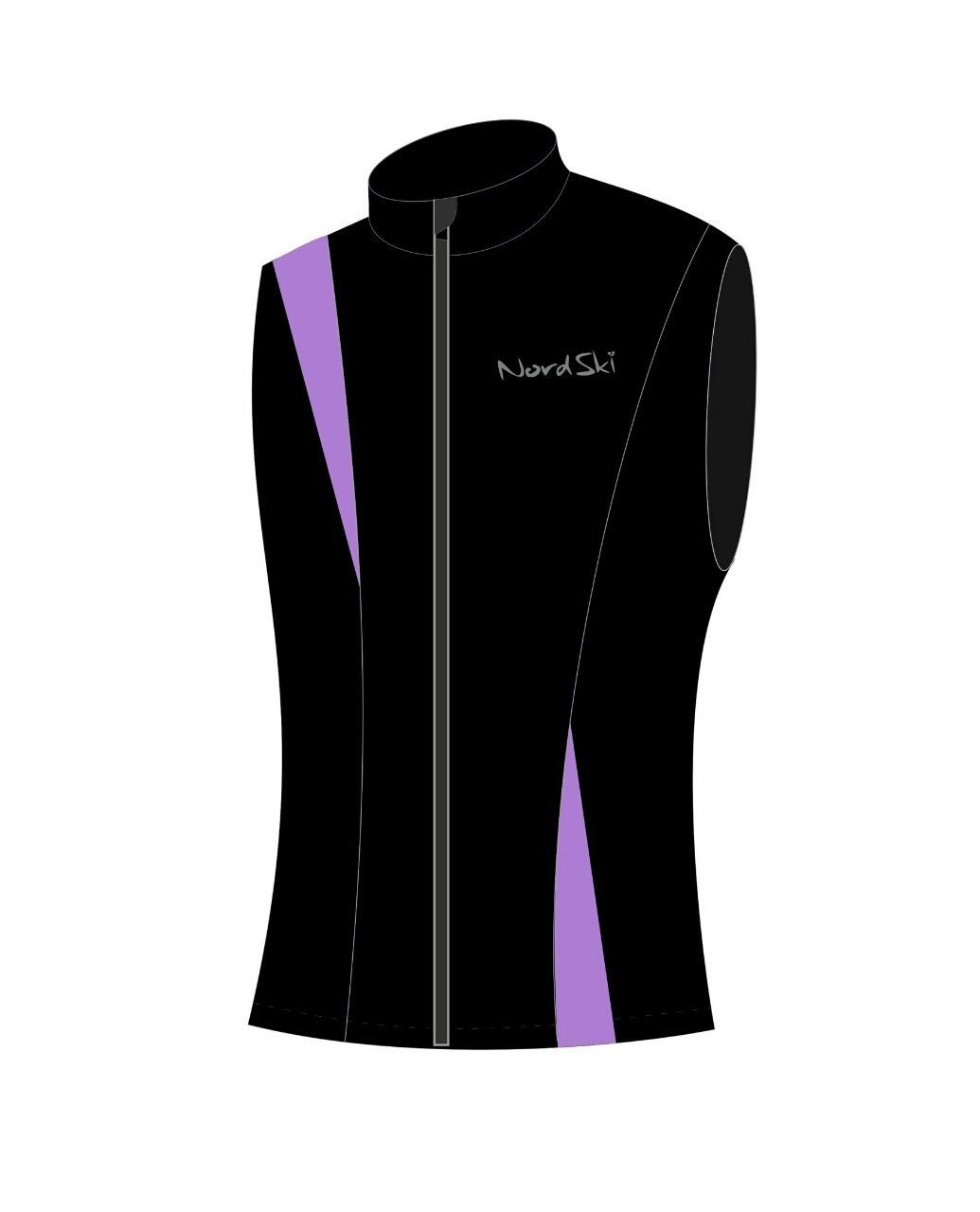 Nordski Active женский лыжный жилет черный-фиолетовый - 3