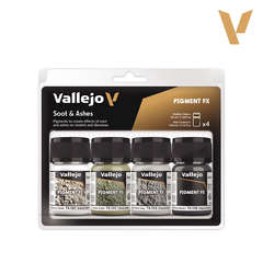 Набор красок Vallejo Pigments Set: Soot & Ashes