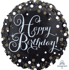 Круг 18" HB Sparkling Birthday gold An
