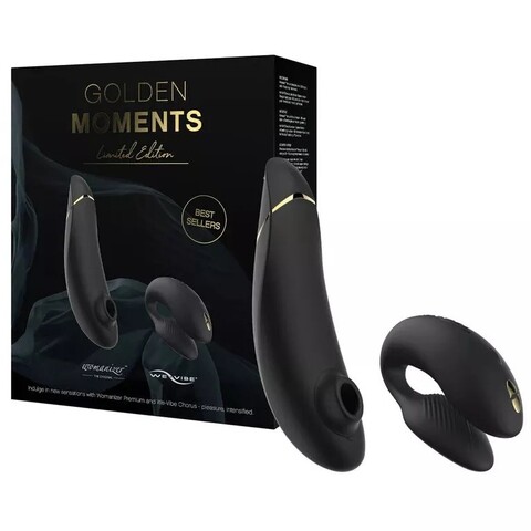 Womanizer Premium + WE-VIBE Chorus - GOLDEN MOMENTS Collection limited edition Мастурбатор