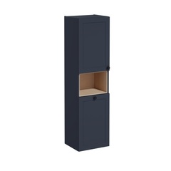 VitrA Root Classic 68522 Пенал высокий 40 см с корзиной для белья, матовый темно-синий, левосторонний фото