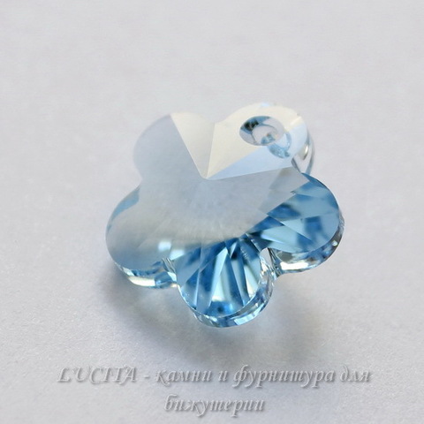 6744 Подвеска Сваровски Цветочек Aquamarine (14 мм) ()
