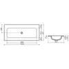 Ceramica Nova Grace CN7013WX Раковина накладная без отверстия под смеситель, 101x45.7, цвет: белый