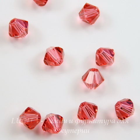 5328 Бусина - биконус Сваровски Padparadscha 4 мм, 10 штук ()