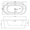 Abber AB9209 Ванна отдельностоящая,170x80x60, цвет: белый