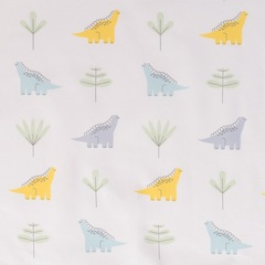 Простыня на резинке из сатина с принтом dinosauria world из коллекции tiny world, 60х120х20 см