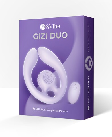 Парный вибромассажер SVibe Snail GIZI Duo, лиловый