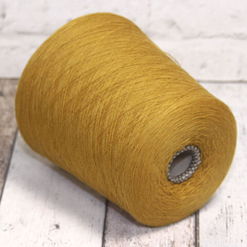 Кашемир кардный CARIAGGI CASHMERE 100 2/28 желтый горчичный