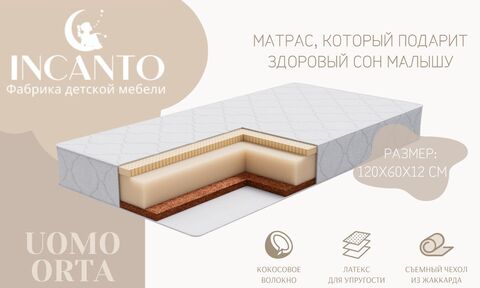МАТРАС Uomo Orta (латекс/пена/кокос)
