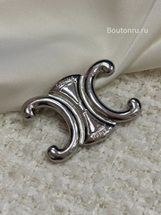 Брошь Сел. серебристая логотип