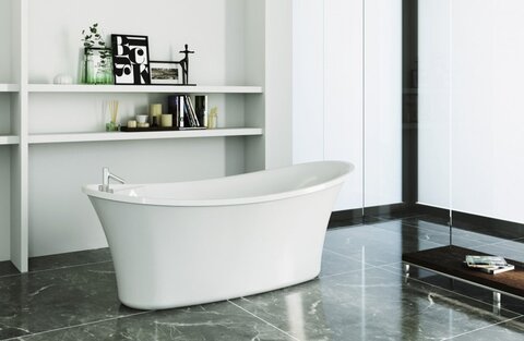 BelBagno BB302 Отдельностоящая акриловая ванна, 167x75, цвет: белый