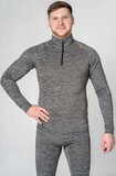 Утеплённая Беговая рубашка лонгслив Noname Alaska grey melange