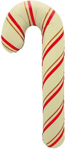 Шар К Фигура, Леденец трость, Бежевый/Красный, 33''/84 см, 1 шт. (под воздух)