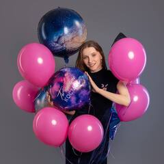 Связка гелиевых шаров Ты просто Космос