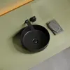 Ceramica Nova Taycan CN12003MB Раковина накладная круглая, 37.5x37.5, цвет: черный матовый