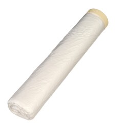 Пленка защитная с клейкой малярной лентой, прозрачная, HDPE, рулон 2,4х25м, толщина 8мкм (РемоКолор) 09-0-024