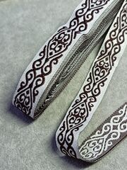 Тесьма жаккард, ш. 2,2 см, коричневый