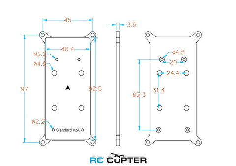 Пластина монтажная Holybro для Pixhawk 6X Standard Baseboard v2A (SKU: 18134)