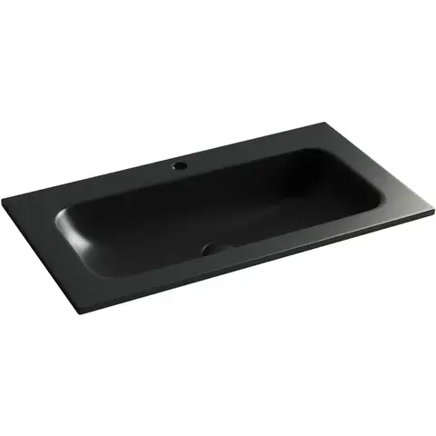 Ceramica Nova Grace CN7012MB Раковина накладная с отверстием под смеситель, 81x45.7, цвет: черный матовый