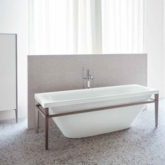 Duravit XViu 700443000B10000 Ванна отдельностоящая 1800х800мм, акриловая бесшовная панель, слив-перелив,, цвет: champagne matt фото