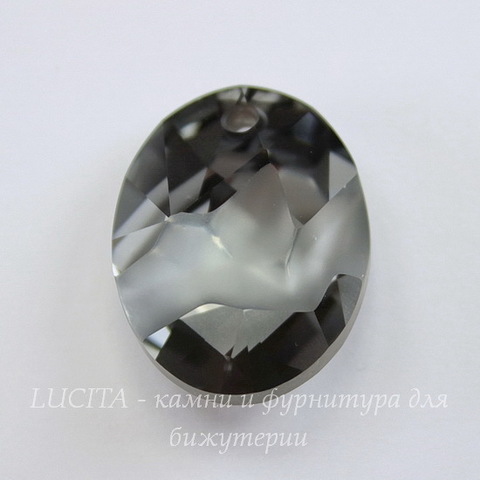 6911 Подвеска Сваровски Kaputt Oval Crystal Silver Night (26 мм)