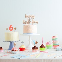 Акриловый топпер "С днём рождения" [Happy Birthday] 1 шт. (19,1 х 19,1 см)