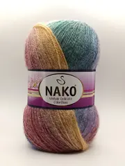 Mohair Delicate Colorflow Nako (5% мохер, 10% шерсть, 85% акрил, 100гр/500м)
