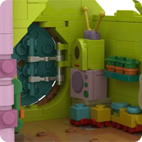 Конструктор Brick Labs Смешарики: Домик Кроша