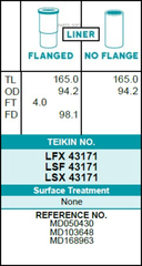 Гильза блока цилиндров TEIKIN LFX43171 (4шт/упак) хонингованная