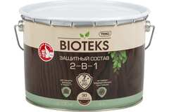 Антисептик Текс Bioteks лессирующий (2 в 1) бесцветный (9,0л) под коллеровку