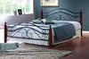Кровать АТ-803  (Double Bed) Черный/Красный дуб