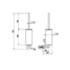 Gessi Anello 63720#031 Ершик настенный черный, цвет: хром
