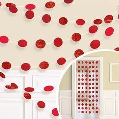 Гирлянда Круги Apple Red блеск 2,1м 6шт