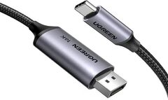 Кабель UGREEN CM707 (25865) USB-C to DisplayPort 16K@30Hz Cable 2м серый