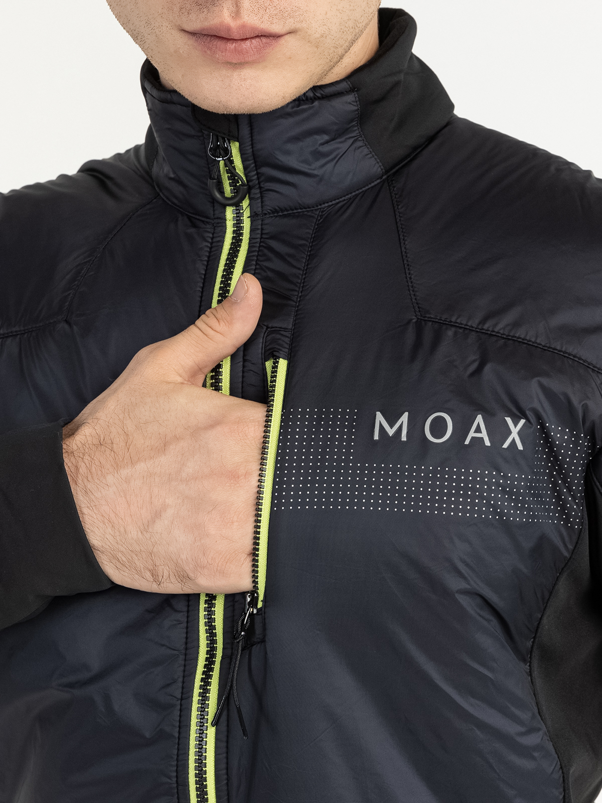 Мужской тренировочный лыжный костюм Moax Tauri Pro Hybrid Softshell черный - 5