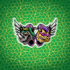 Акриловая фигурка "TMNT 1987: Bebop and Rocksteady"