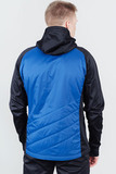 Премиальная куртка для лыж и зимнего бега Nordski Hybrid Hood Black-Blue