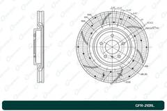 Диск тормозной перфорированный вентилируемый G-brake GFR-21011L левый