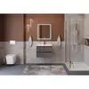 BelBagno KRAFT-700-2C-SO-GSO База под раковину подвесная с фрезерованными ручками по всей длине фасада с двумя выкатн. ящ., Темно-Серый Мат.,700x455x500