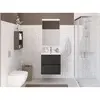 BelBagno UNO-MINI-500-2C-SO-GSO База под раковину подвесная с фрезеров. ручк. по всей длине фасада с двумя выкатн. ящ., Темно-Серый Мат., 500x395x608