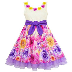 SUNNY FASHION Платье с цветами нарядное ДП61