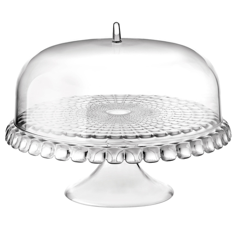 Блюдо для торта с крышкой tiffany, D36 см, прозрачное