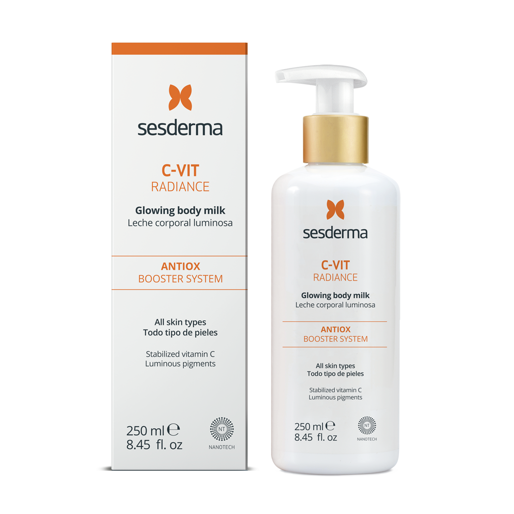 Молочко для тела с сияющими пигментами С-VIT RADIANCRE GLOWING BODY MILK, 250мл